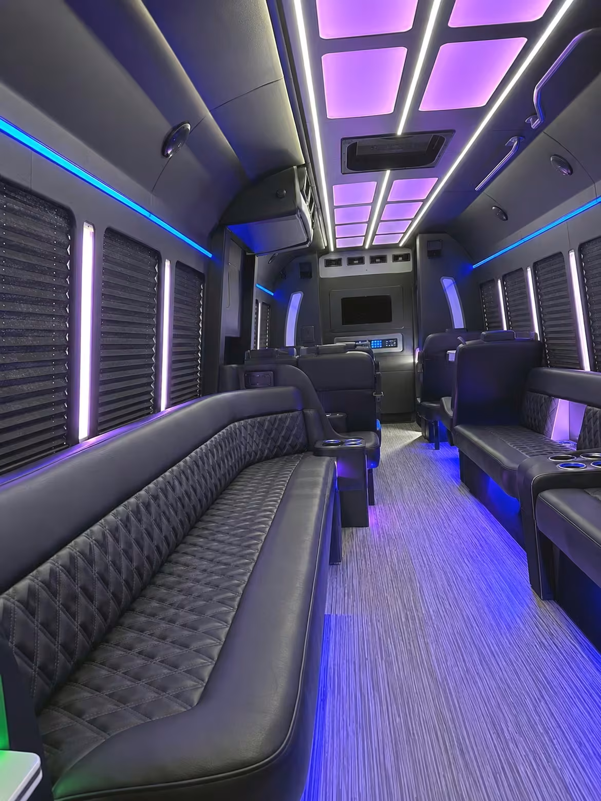 20 passenger party bus interior