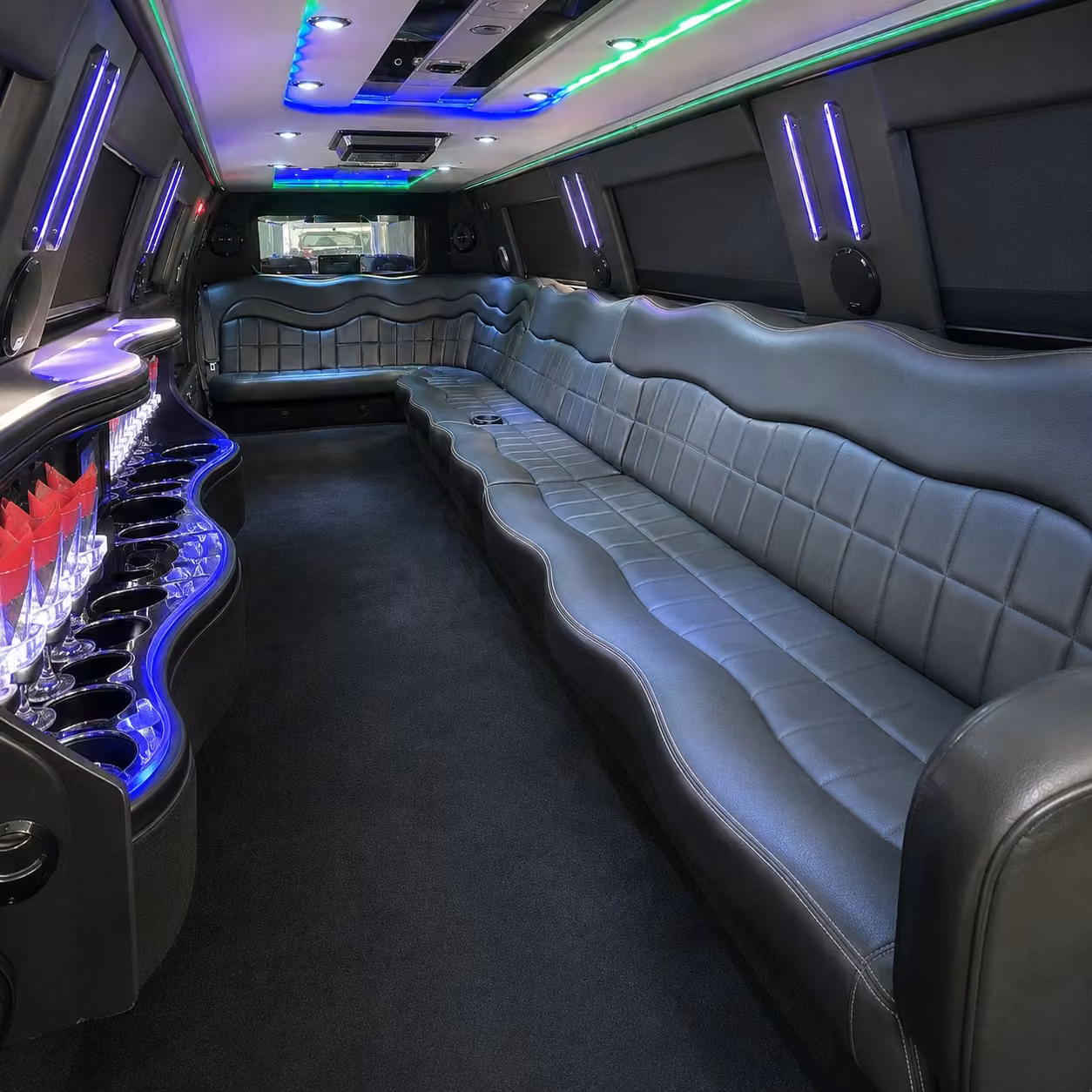 escalade limo interior